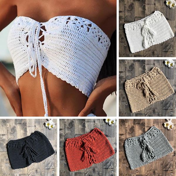 summer women bikini bandage hollow-out tassel swimsuit with sleeves crochet swimwear 2021 two-piece suits
summer women bikini bandage hollow-out tassel swimsuit with sleeves crochet swimwear 2021 two-piece suits