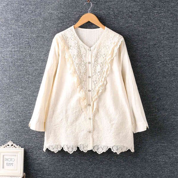 women's blouses & shirts 4 colors-- v-neck lace patchwork ruffles 3/4 sleeve cotton boutique shirt blouse lolita swee, White
women's blouses & shirts 4 colors-- v-neck lace patchwork ruffles 3/4 sleeve cotton boutique shirt blouse lolita swee, White