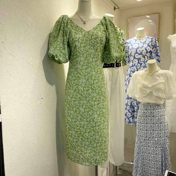 sweet puff sleeve dresses for women temperament v-neck age-reducing print dress summer vintage slim vestidos mujer 210514, Black;gray
sweet puff sleeve dresses for women temperament v-neck age-reducing print dress summer vintage slim vestidos mujer 210514, Black;gray