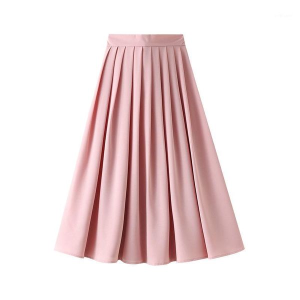 women summer a-line skirt stretch high waist pink pleated femme faldas jupe saia long skirts, Black
women summer a-line skirt stretch high waist pink pleated femme faldas jupe saia long skirts, Black