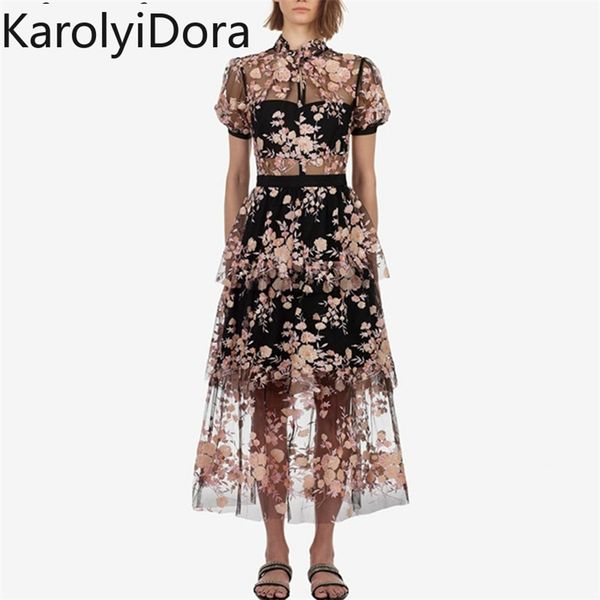 self portrait runway desigher dress embroidery sequined flower mesh dress summer women high waist party long 210520, Black;gray
self portrait runway desigher dress embroidery sequined flower mesh dress summer women high waist party long 210520, Black;gray