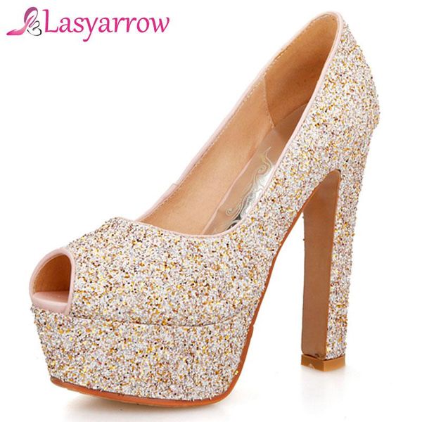 dress shoes lasyarrow brand women platform high heels pumps peep toe bling wedding thick big size 31-43 rm537, Black
dress shoes lasyarrow brand women platform high heels pumps peep toe bling wedding thick big size 31-43 rm537, Black