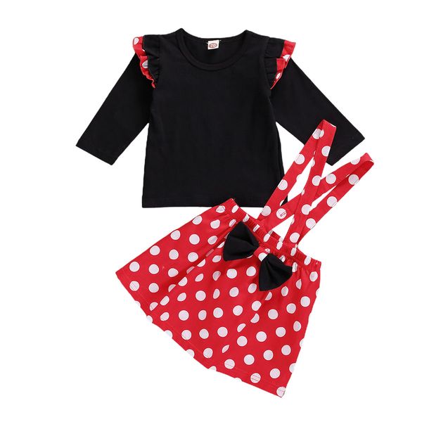 autumn baby girls lovely clothes sets 2pcs polka dot print long sleeve pullover strap dress, White
autumn baby girls lovely clothes sets 2pcs polka dot print long sleeve pullover strap dress, White