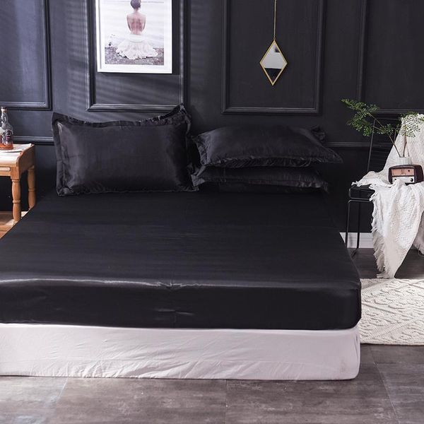 sheets & sets liv-esthete 1pcs rubber sheet 100% satin silk fitted on elastic band mattress cover bed linen euro decoration bedclothes
sheets & sets liv-esthete 1pcs rubber sheet 100% satin silk fitted on elastic band mattress cover bed linen euro decoration bedclothes