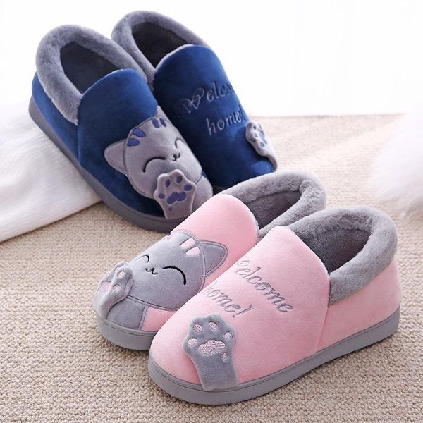 slippers women winter warm home cartoon cat non-slip house shoes men indoor floor bedroom lovers couple plush pantufa, Black
slippers women winter warm home cartoon cat non-slip house shoes men indoor floor bedroom lovers couple plush pantufa, Black
