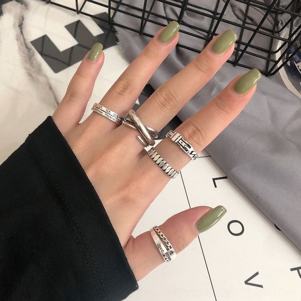 psc net red simple female roman numeral band rings ins wind week open female ear ring versatile men's accessories, Silver
psc net red simple female roman numeral band rings ins wind week open female ear ring versatile men's accessories, Silver