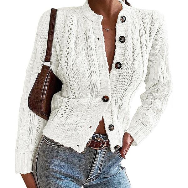 women's knits & tees spring fall women sweater cardigan twist knit buttons simple color casual style clothing white/black/khaki/army gr
women's knits & tees spring fall women sweater cardigan twist knit buttons simple color casual style clothing white/black/khaki/army gr