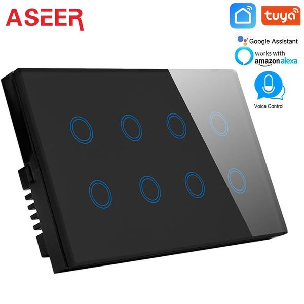 smart home control aseer wifi switch 8 gang uk standard,intelligence light 220v,compatible alexa google 600w
smart home control aseer wifi switch 8 gang uk standard,intelligence light 220v,compatible alexa google 600w