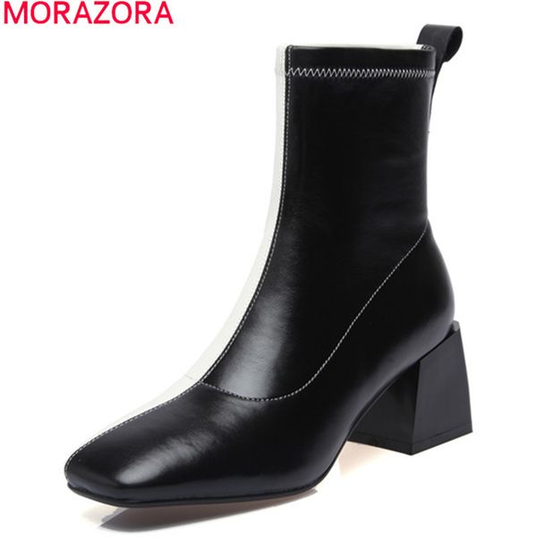 morazora arrival women brand boots genuine leather boots thick heels square toe autumn winter ankle boots for woman 210506, Black
morazora arrival women brand boots genuine leather boots thick heels square toe autumn winter ankle boots for woman 210506, Black