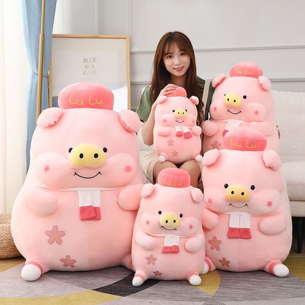 pink lulu pig doll plush toys down powder tanabata gift lulu pig tunning net red doll