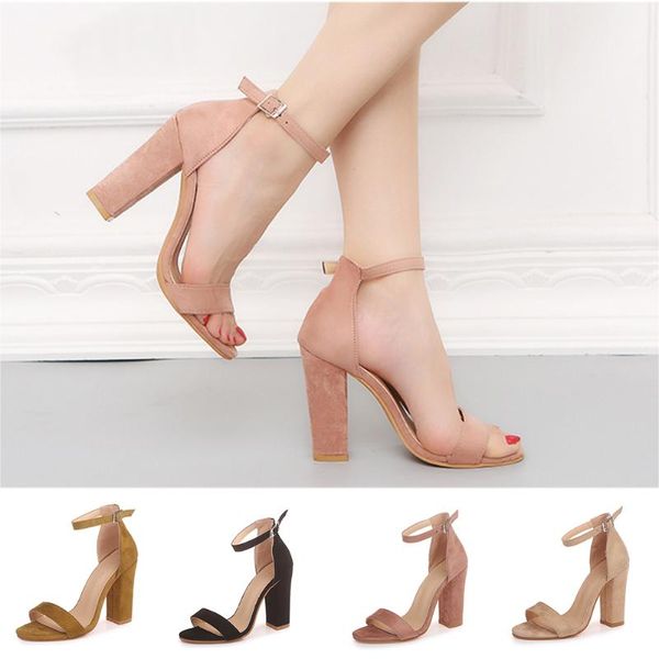 sandals square high heel large size thick suede fish mouth women shoes ladies banquet female patform toe, Black
sandals square high heel large size thick suede fish mouth women shoes ladies banquet female patform toe, Black
