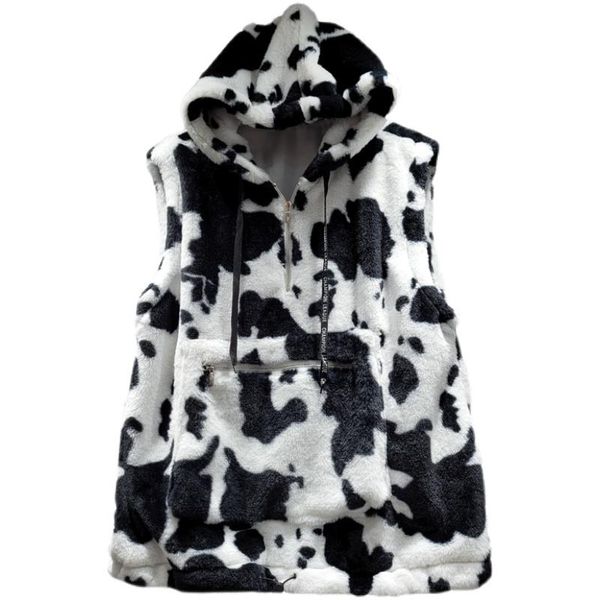 women's vests faux fur vest for women 2021 hooded waistcoat outerwear leopard printing coat autumn winter female jacket, Black;white
women's vests faux fur vest for women 2021 hooded waistcoat outerwear leopard printing coat autumn winter female jacket, Black;white