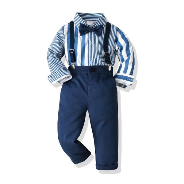 clothing sets formal toddler boy clothes gentlemen striped suit bow tie long sleeves romper + vest pants with shoulder strap 4 pcs set, White
clothing sets formal toddler boy clothes gentlemen striped suit bow tie long sleeves romper + vest pants with shoulder strap 4 pcs set, White