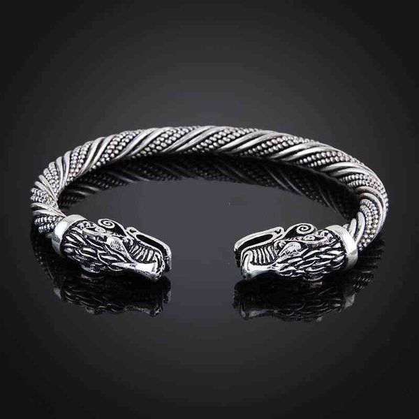 vintage dragon head mouth open cuff bracelet nordic viking bangle antique twisted pattern carved wristband jewelry, Golden;silver
vintage dragon head mouth open cuff bracelet nordic viking bangle antique twisted pattern carved wristband jewelry, Golden;silver
