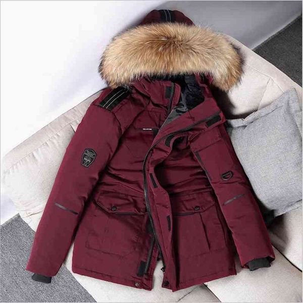 -30 degree winter warm et fashion men's white duck down parkas coats women's big fur collar thick outwear snow overcoat, Black;white
-30 degree winter warm et fashion men's white duck down parkas coats women's big fur collar thick outwear snow overcoat, Black;white