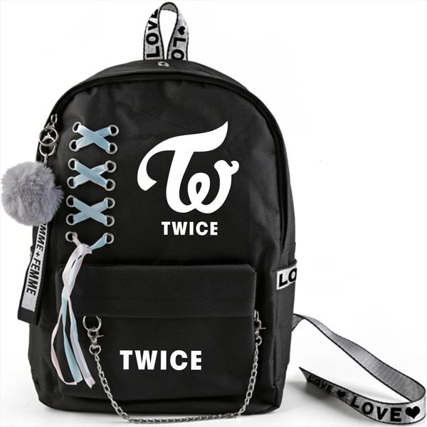 kpop twice backpack large capacity school bags with crossed ribbon ball pendant k pop mina momo tzuyu ji hyo travel
kpop twice backpack large capacity school bags with crossed ribbon ball pendant k pop mina momo tzuyu ji hyo travel