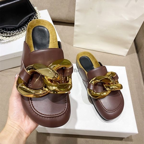 early spring 2021 new jw chain baotou half slippers women's lazy wear muller shoes flat bottomed round head casual shoes ysj vtnx, Black
early spring 2021 new jw chain baotou half slippers women's lazy wear muller shoes flat bottomed round head casual shoes ysj vtnx, Black