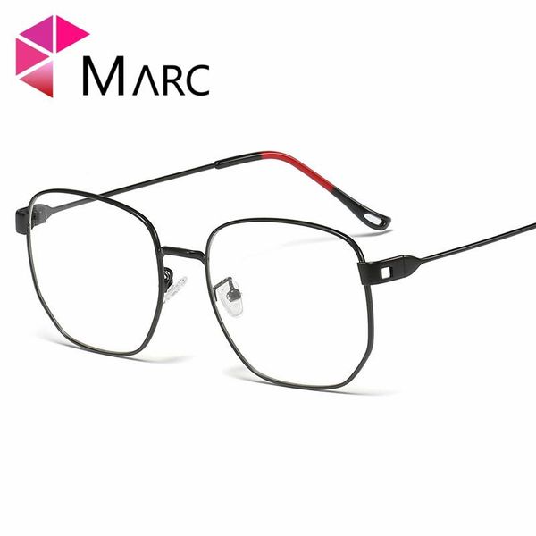 fashion sunglasses frames marc eyeglasses men women brand designer square eye glasses clear optical myopia eyewear oculos, Black