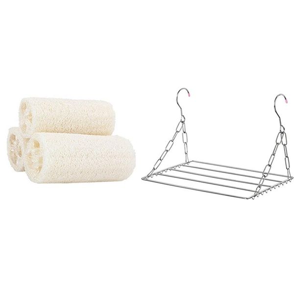 hangers & racks -1x multifunctional clothes drying rack, & 12 pack of organic loofahs loofah spa exfoliating scrubber natural luffa body
hangers & racks -1x multifunctional clothes drying rack, & 12 pack of organic loofahs loofah spa exfoliating scrubber natural luffa body