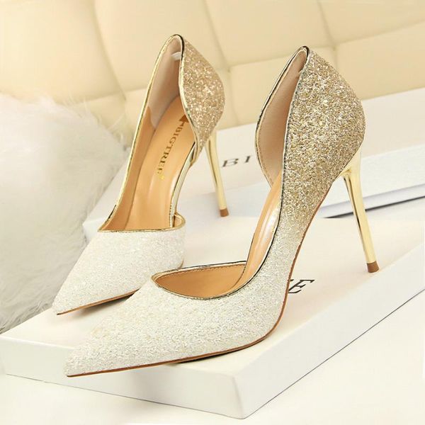 extreme women pumps bling wedding shoes high heels stiletto gradient heel fashion party dress, Black
extreme women pumps bling wedding shoes high heels stiletto gradient heel fashion party dress, Black