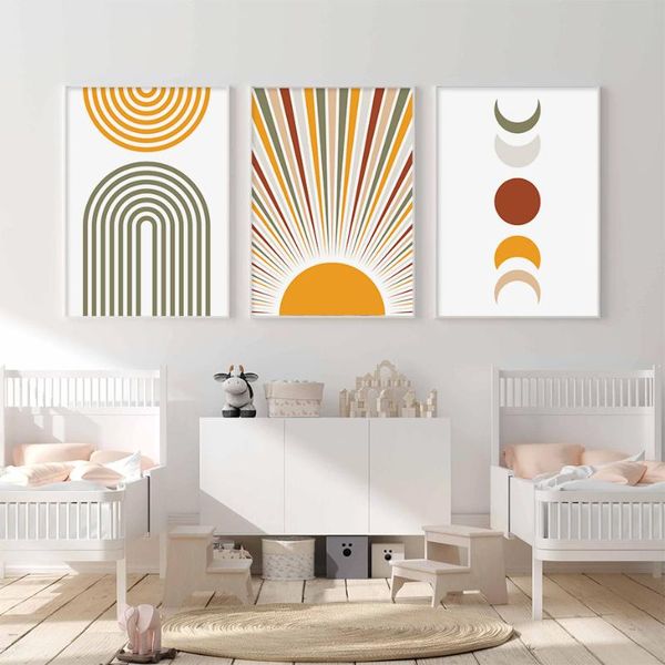 contemporary abstract sun moom rainbow nursery poster boho canvas painting wall art prints picture for kids room home decoration paintings
contemporary abstract sun moom rainbow nursery poster boho canvas painting wall art prints picture for kids room home decoration paintings