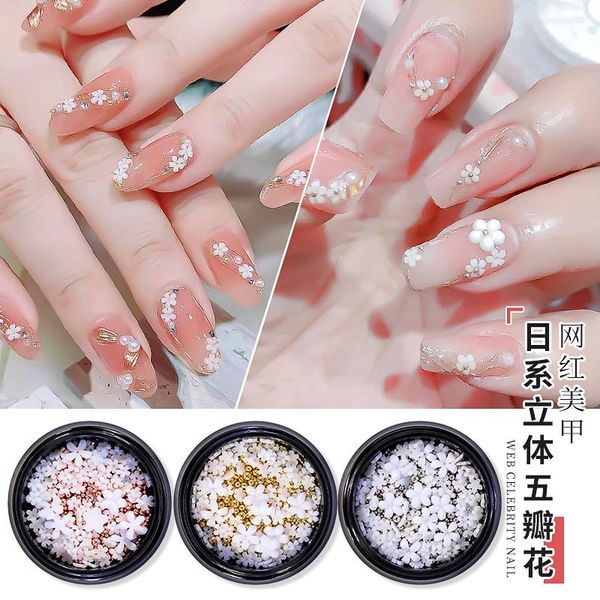 nail art decorations 3d five petal flower rhinestones white flowers with steel peal gold silver rose manicure diy charms #1 jar, Silver;gold
nail art decorations 3d five petal flower rhinestones white flowers with steel peal gold silver rose manicure diy charms #1 jar, Silver;gold