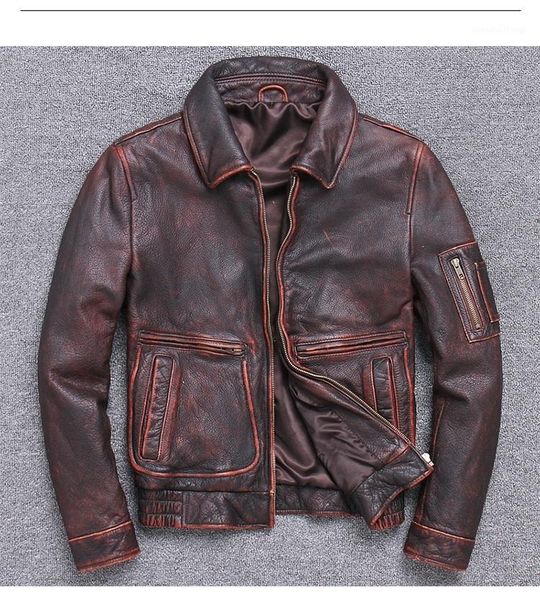 men's leather & faux sales classic a2 mens cowhide jackets genuine jacket man vintage brown coat plus size, Black
men's leather & faux sales classic a2 mens cowhide jackets genuine jacket man vintage brown coat plus size, Black