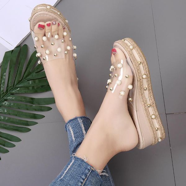 slippers fashion women korean 2021 summer platform shoes woman med (3cm-5cm) wedges transparent, Black
slippers fashion women korean 2021 summer platform shoes woman med (3cm-5cm) wedges transparent, Black