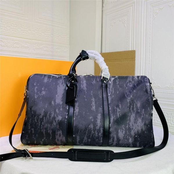 2021 new nigo keepall 45 travel duffle bag damier graphite checkerboard size: 50 x 29 23 v-258 
2021 new nigo keepall 45 travel duffle bag damier graphite checkerboard size: 50 x 29 23 v-258