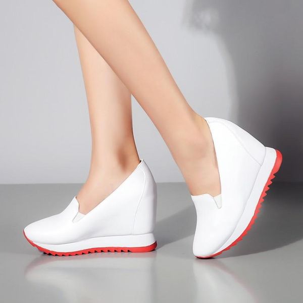 dress shoes genuine leather high heels women casual wedges sneakers leisure platform height increasing slip on female footwear, Black
dress shoes genuine leather high heels women casual wedges sneakers leisure platform height increasing slip on female footwear, Black