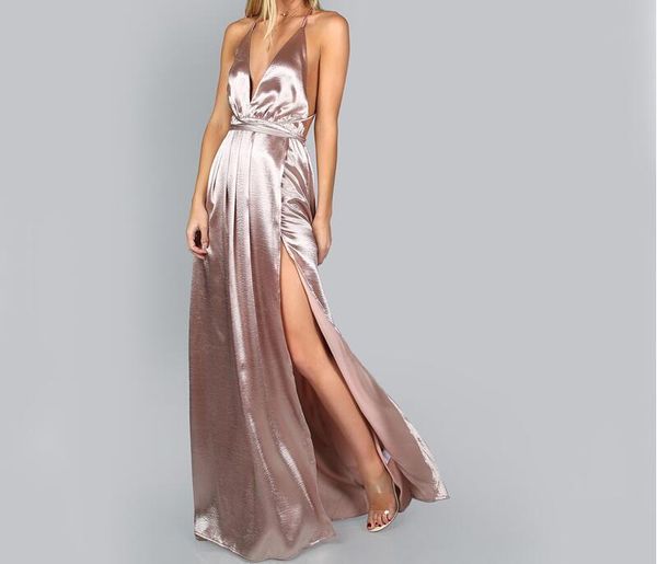 casual dresses silk robe home dress party female pink tie neck cross strap high split summer elegant long bandage, Black;gray
casual dresses silk robe home dress party female pink tie neck cross strap high split summer elegant long bandage, Black;gray