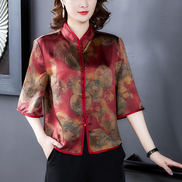 ethnic clothing 2021 chinese traditional improved cheongsam national style vintage loose oriental women elegant printing blouse, Red
ethnic clothing 2021 chinese traditional improved cheongsam national style vintage loose oriental women elegant printing blouse, Red