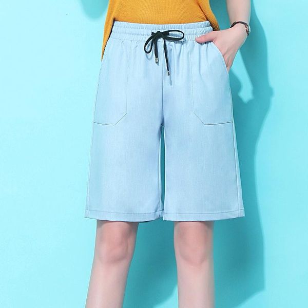 women's shorts summer casual women denim high elastic waist straight jeans feminino chic ladies bottom s-4xl 2021, White;black
women's shorts summer casual women denim high elastic waist straight jeans feminino chic ladies bottom s-4xl 2021, White;black