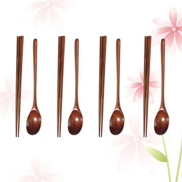 dinnerware sets 4 of wooden chopsticks and spoons japanese style tableware 
dinnerware sets 4 of wooden chopsticks and spoons japanese style tableware