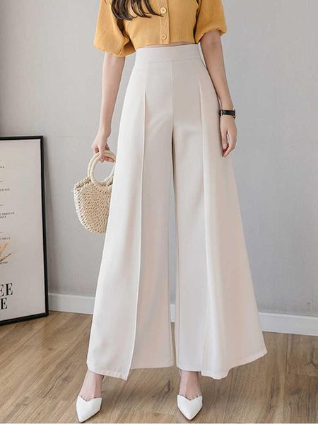women's pants & capris casual slim and versatile chiffon wide leg summer 2021 loose straight high waist, Black;white
women's pants & capris casual slim and versatile chiffon wide leg summer 2021 loose straight high waist, Black;white