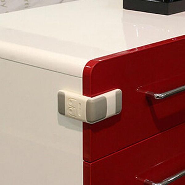1pcs safety lock protection from children infant toddler drawer door cabinet cupboard double buckle baby kids carriers, slings & backpacks 
1pcs safety lock protection from children infant toddler drawer door cabinet cupboard double buckle baby kids carriers, slings & backpacks
