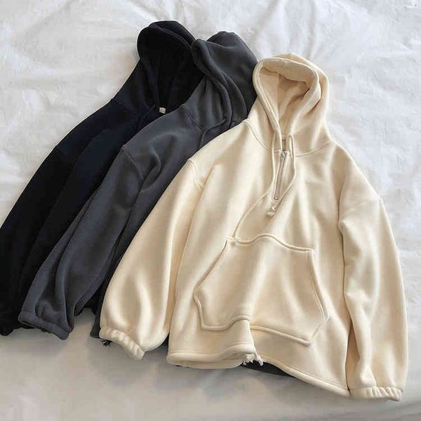 hoodies handsome semi zipper autumn and winter large version hooded leisure korean thickened warm fleece sweater jacket women, Black
hoodies handsome semi zipper autumn and winter large version hooded leisure korean thickened warm fleece sweater jacket women, Black