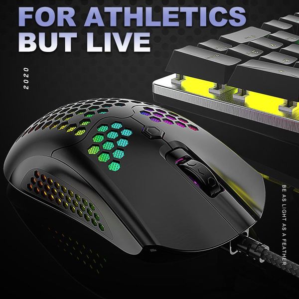 6 levels adjustable hollow-out honeycomb shell gaming mouse colorful rgb backlit light wired mice with 7 buttons
6 levels adjustable hollow-out honeycomb shell gaming mouse colorful rgb backlit light wired mice with 7 buttons