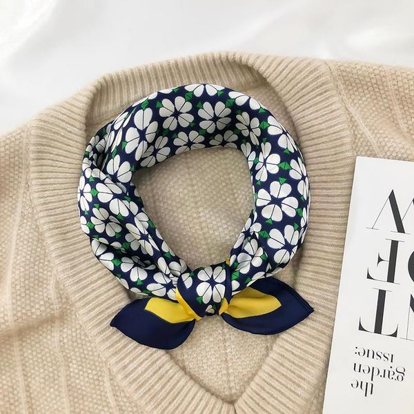 scarves imitation silk scarf small square women's flower professional 70*70, Blue;gray
scarves imitation silk scarf small square women's flower professional 70*70, Blue;gray