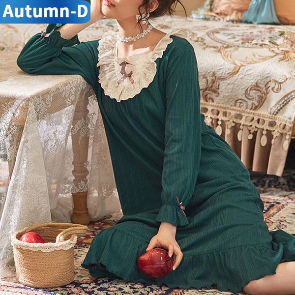 women's sleepwear pajamas long sleeve night dress women cotton lace home clothes female nightie plus size retro nightgowns, Black;red
women's sleepwear pajamas long sleeve night dress women cotton lace home clothes female nightie plus size retro nightgowns, Black;red