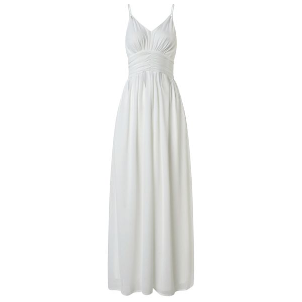 white strap backless hollow out solid v neck empire maxi long dress chiffon summer beach vocation party d0596 210514, Black;gray
white strap backless hollow out solid v neck empire maxi long dress chiffon summer beach vocation party d0596 210514, Black;gray