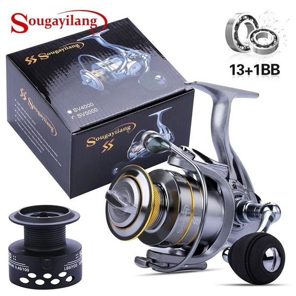 sougayilang all metal spool spinning reel 13+1bb double fishing 8kg max drag 5.1:1 5.5:1 gear ratio carp baitcasting reels
sougayilang all metal spool spinning reel 13+1bb double fishing 8kg max drag 5.1:1 5.5:1 gear ratio carp baitcasting reels