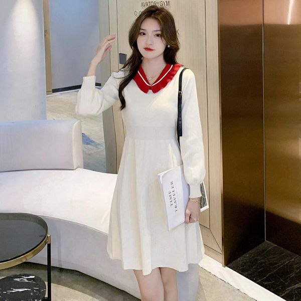 casual dresses women one piece dress autumn 2021 office lady korea style knitting long sleeve patchwork solid v-neck black, Black;gray
casual dresses women one piece dress autumn 2021 office lady korea style knitting long sleeve patchwork solid v-neck black, Black;gray