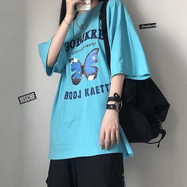 short sleeve t-shirt for female 2021 summer korean student's harajuku loose butterfly women's, White
short sleeve t-shirt for female 2021 summer korean student's harajuku loose butterfly women's, White