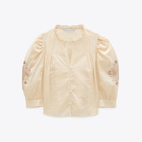 women's blouses & shirts agong chinese style v neck women fashion solid embroidery elegant fold thin female ladies ga, White
women's blouses & shirts agong chinese style v neck women fashion solid embroidery elegant fold thin female ladies ga, White