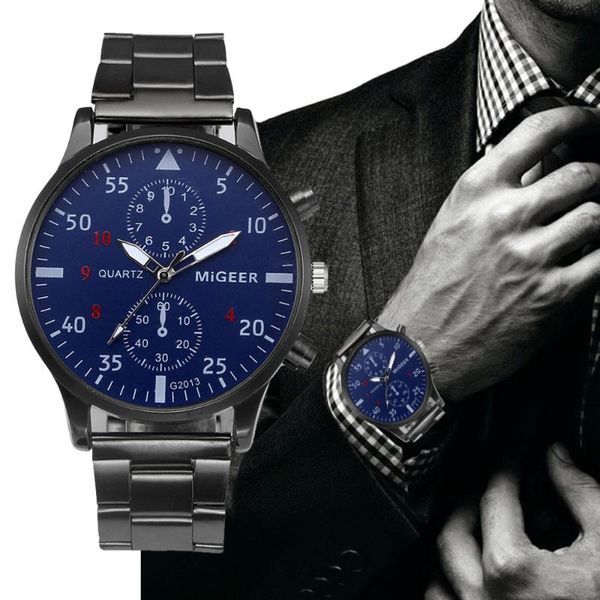 wristwatches men's watch retro stainless steel band analog alloy quartz wrist migeer watches male clock relogio masculino sg, Slivery;brown
wristwatches men's watch retro stainless steel band analog alloy quartz wrist migeer watches male clock relogio masculino sg, Slivery;brown