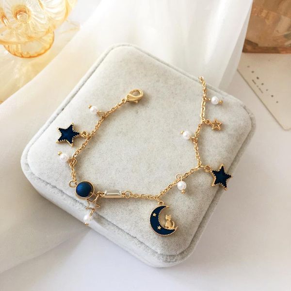 charm bracelets temperament pearls dream friendship moon star cute for women, Golden;silver
charm bracelets temperament pearls dream friendship moon star cute for women, Golden;silver