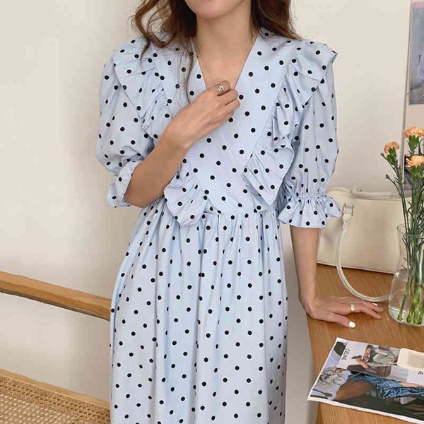 summer fashion casual elegant simple v-neck lotus leaf stitching high waist puff sleeve polka dot dress women 16f1102 210510, Black;gray
summer fashion casual elegant simple v-neck lotus leaf stitching high waist puff sleeve polka dot dress women 16f1102 210510, Black;gray