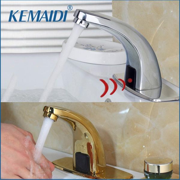 bathroom sink faucets kemaidi gold/chrome finished deck mounted stainless steel automatic sensor faucet wash basin touchless infrared
bathroom sink faucets kemaidi gold/chrome finished deck mounted stainless steel automatic sensor faucet wash basin touchless infrared