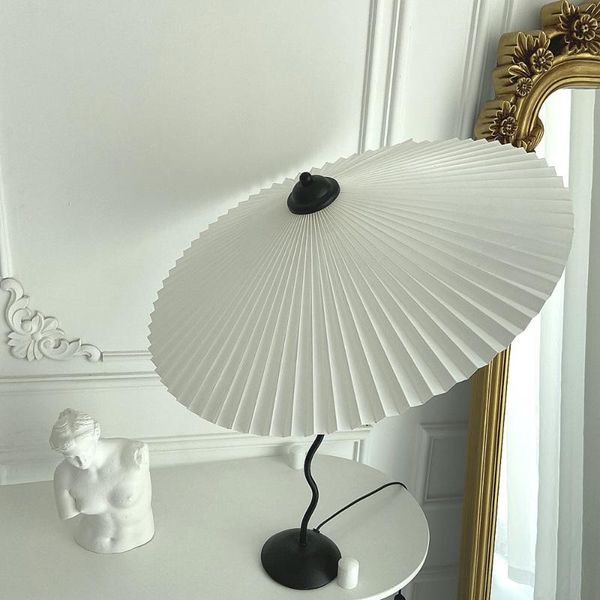table lamps pleated skirt led umbrella lamp ins wrought iron curved art bedroom living room home decoration desk
table lamps pleated skirt led umbrella lamp ins wrought iron curved art bedroom living room home decoration desk